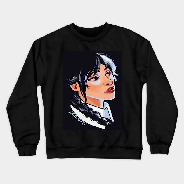 WEDNESDAY ADDAMS Crewneck Sweatshirt by ZeJury